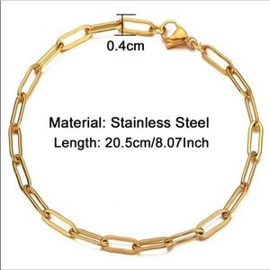 Paper clip chain bracelet